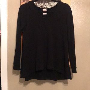 Black flowy sweatshirt    #125